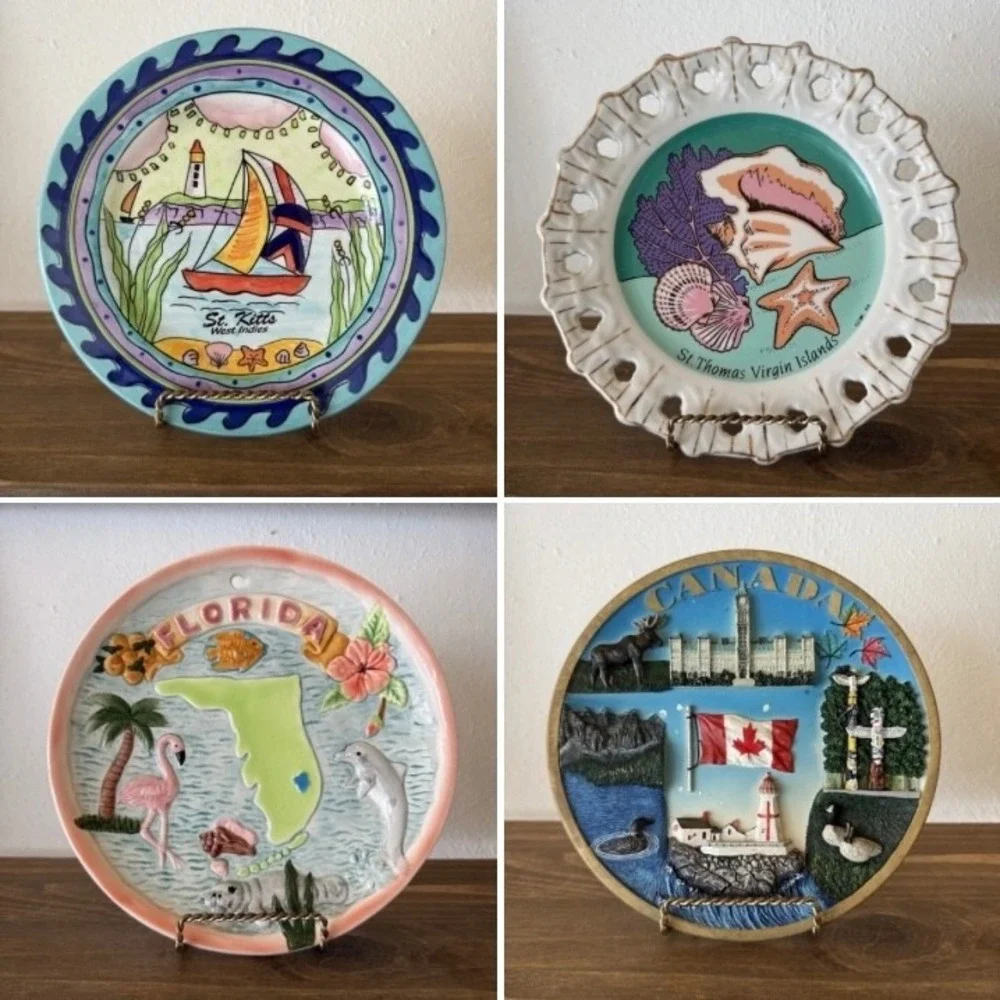 Vintage Reno Nevada Souvenir Decorative Plate Casino Dice Poker Retro Wall Plate